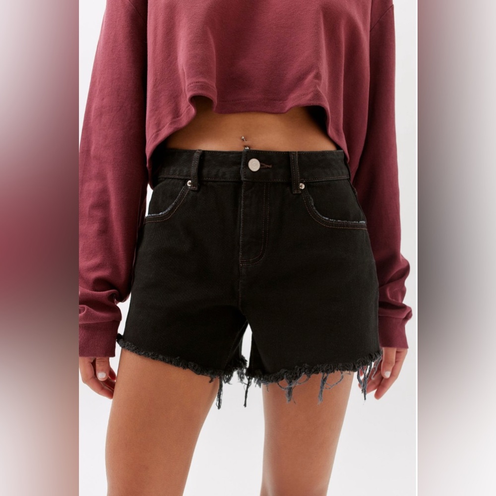 Urban Outfitters black denim cut off shorts